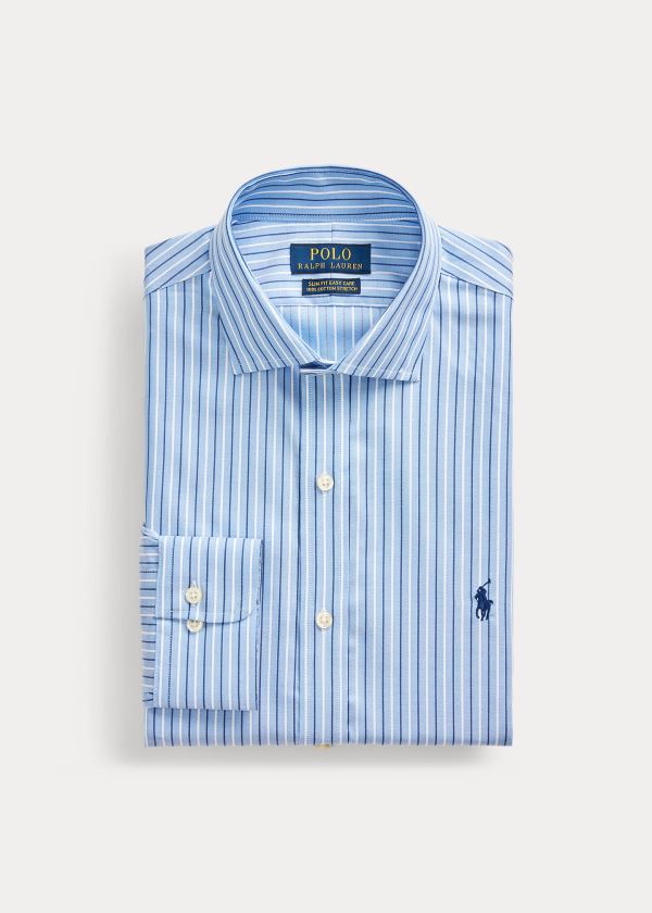 Camisa Polo Ralph Lauren Slim Fit Striped Dobby Homem 06372-IBMF